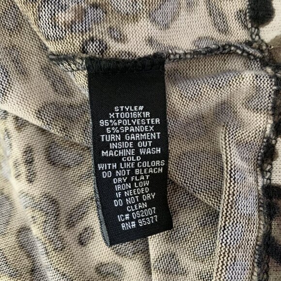 Sanctuary Leopard Print Open Front Cardigan Pockets Long Sleeve Medium - Picture 5 of 5